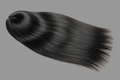 straight human hair black wig